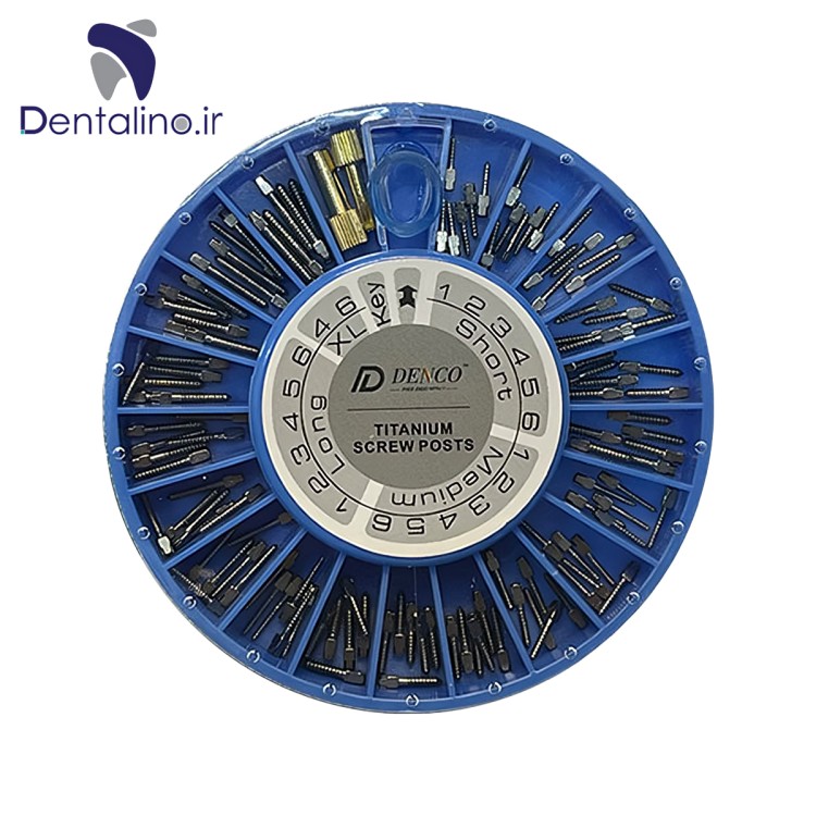 پین تیتانیوم آسورت 120 عددی دنکو Denco Titanium Screw Post