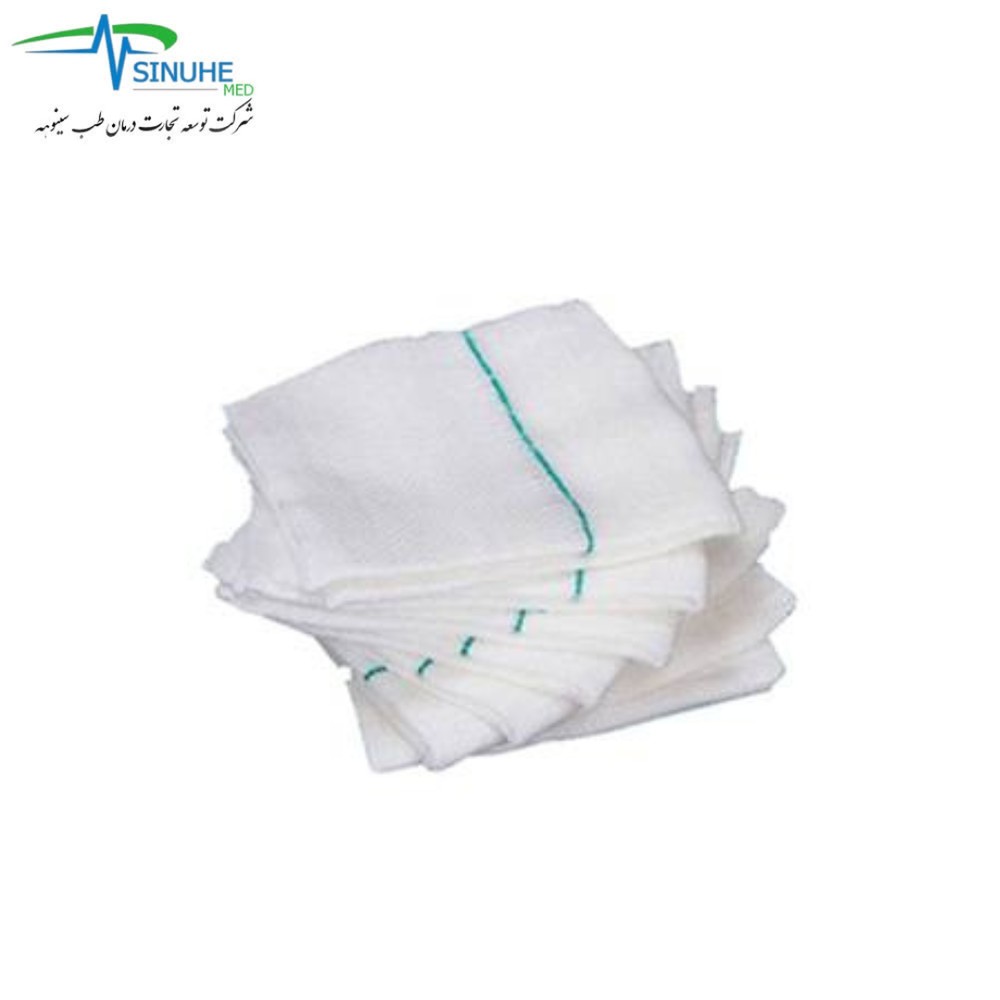 لانگ گاز جراحی استریل آریسا چهارلایه نخ باریم‌دار ۵۰×۴۰ بسته ۱۰ عددی