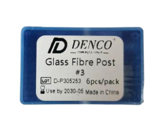 فایبرپست 6 عددی دنکو Denco Glass Fiber Post
