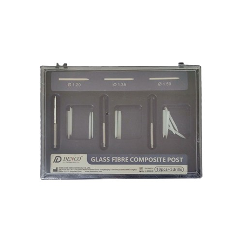 فایبرپست آسورت 18 عددی دنکو Denco Glass Fiber Post Assort