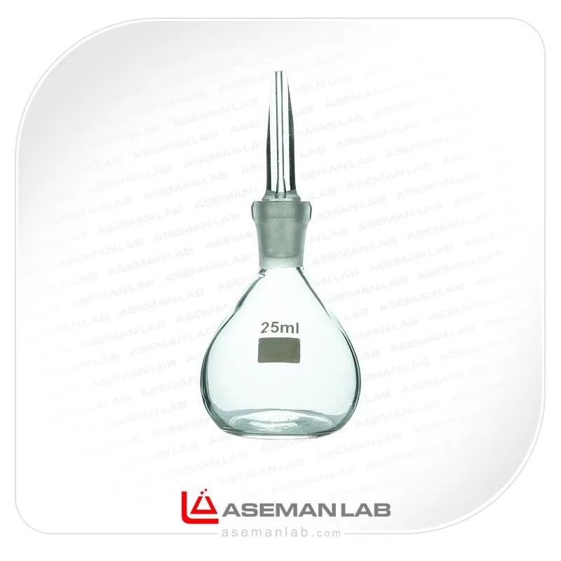 پیکنومتر ساده شیشه ای آزمایشگاهی چینی Glass Pycnometer