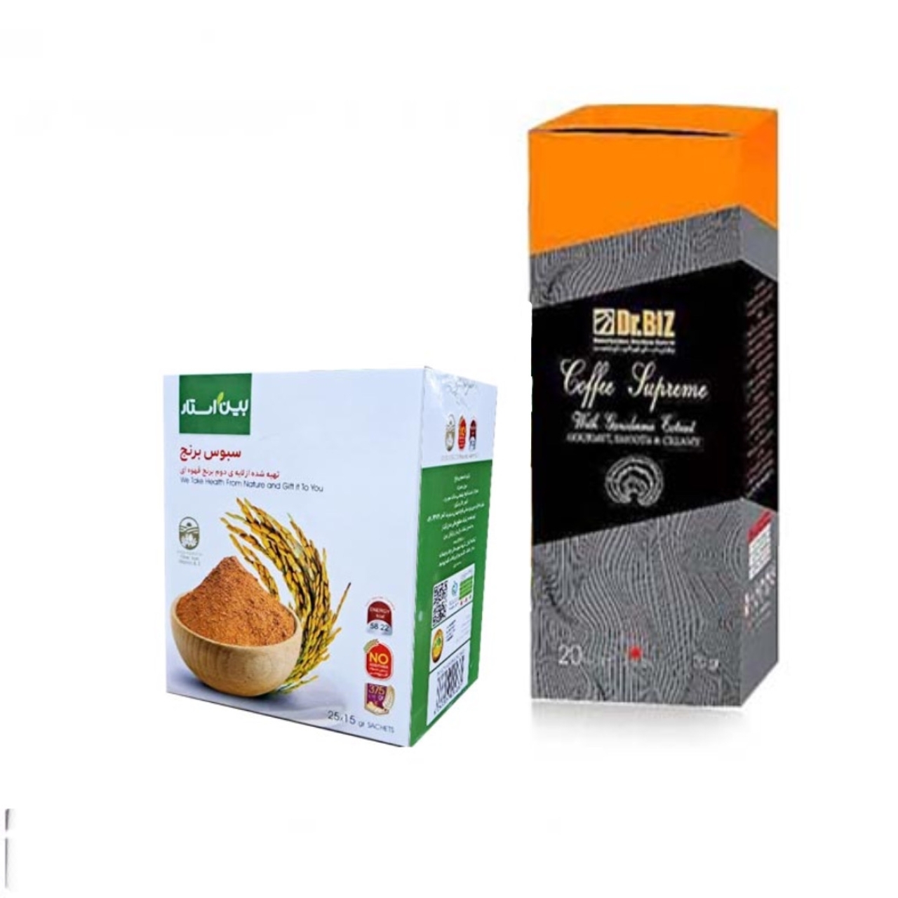 پک لاغری قهوه سوپریم گانودرما + سبوس برنج دکتر بیز