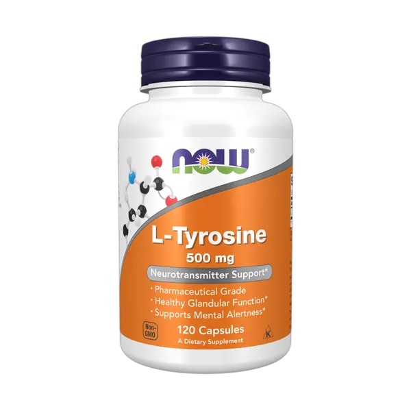 NOW Foods L-Tyrosine 500mg 120 Capsules