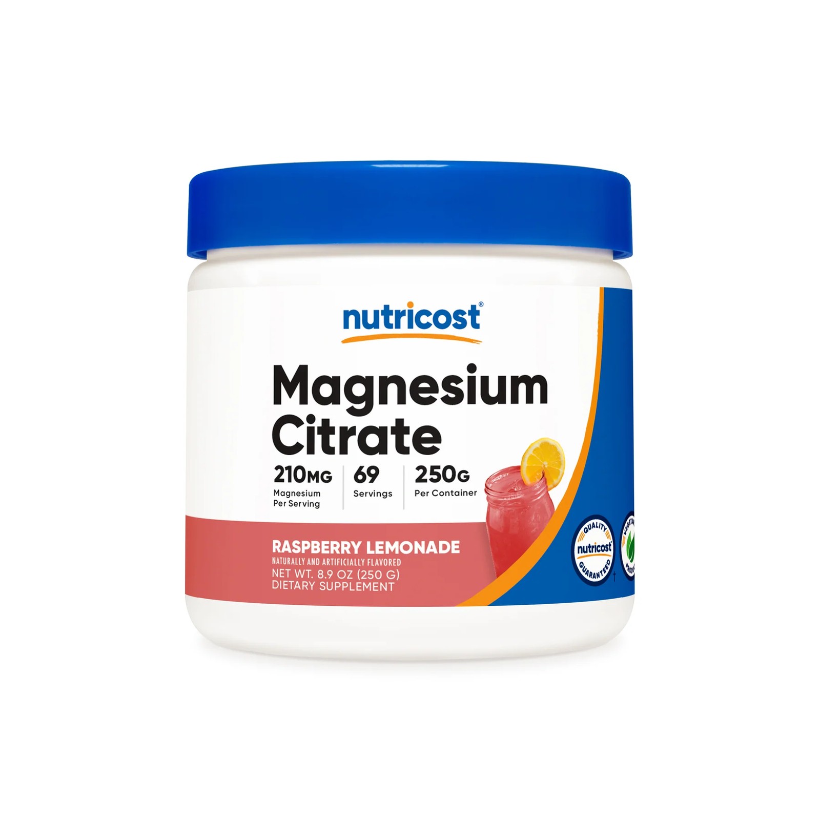 Nutricost Magnesium Citrate Raspberry Lemonade (8.9 oz.) 250g Powder