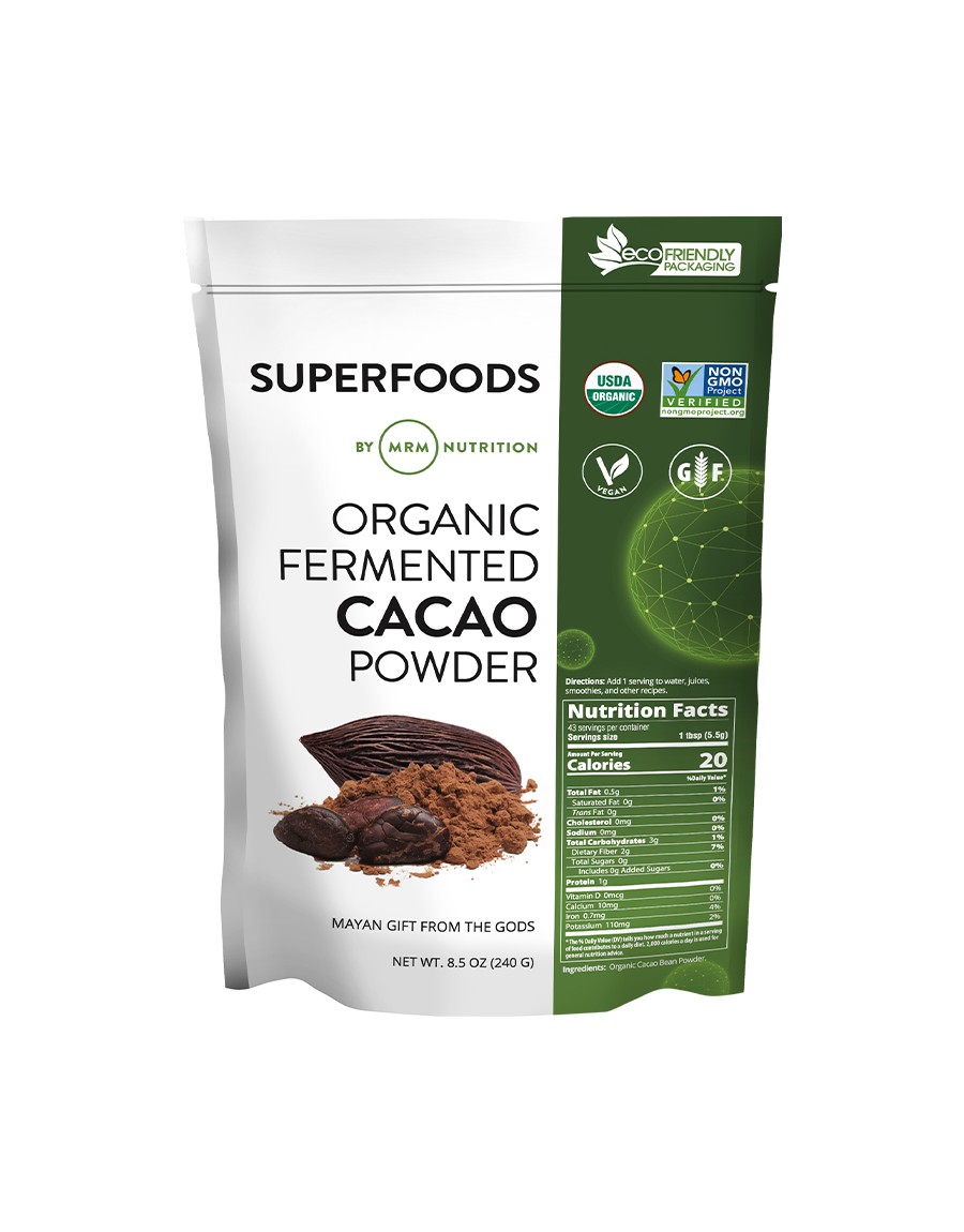 MRM Nutrition Superfoods Organic Fermented Cacao Powder 8.5 oz (240 g)