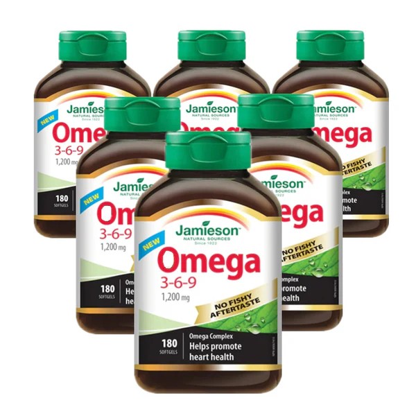 امگا 3 6 9 جمیسون 1200 میل 180 عدد Jamieson Omega 3-6-9 – لومزا