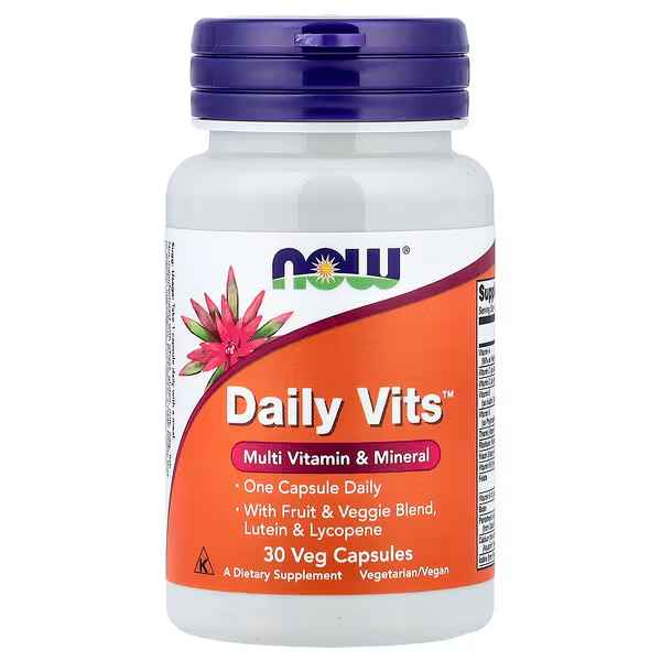 Daily Vits™ (NOW Daily Vits Multivitamin)، ۳۰ کپسول گیاهی
