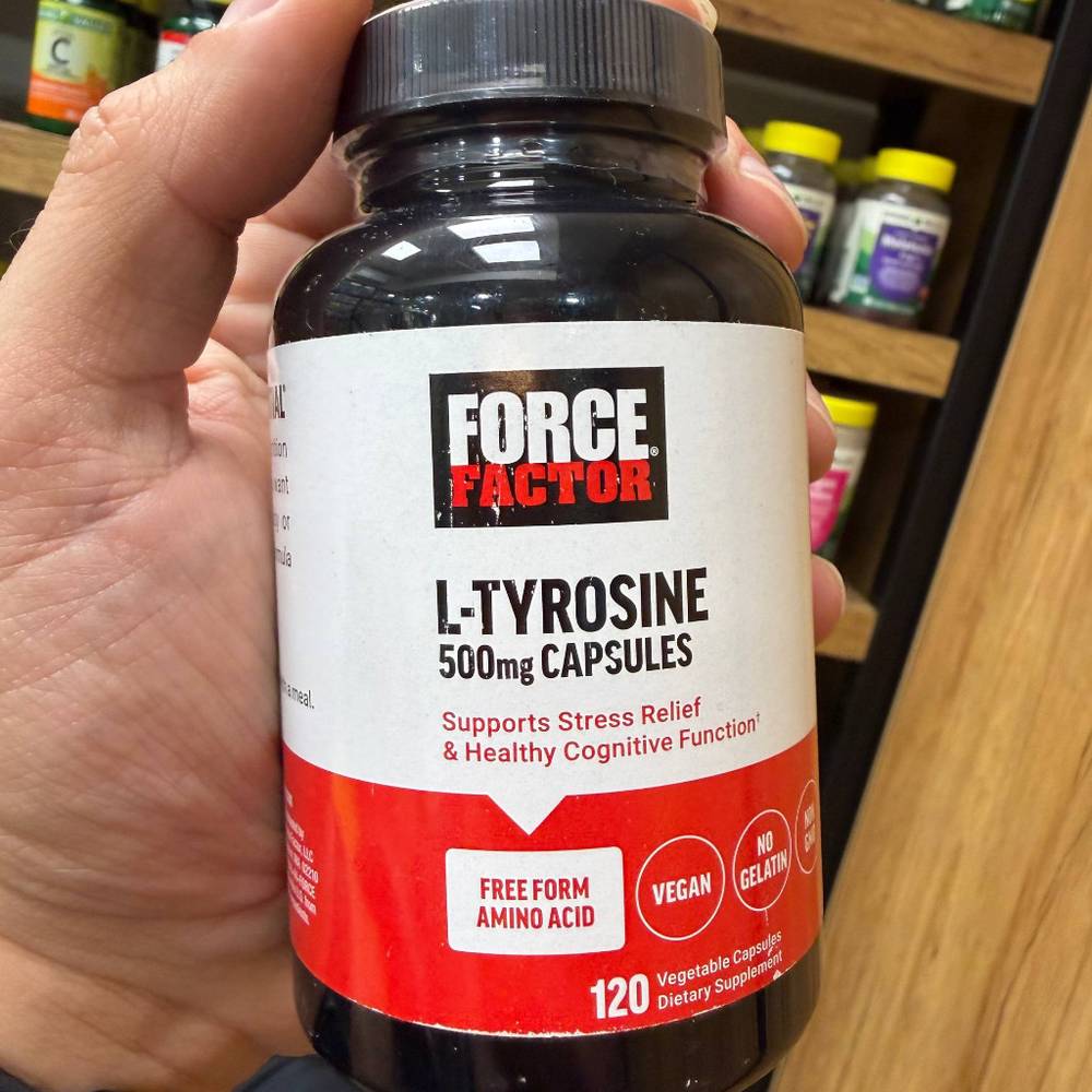 کپسول ال تیروزین تقویت تمرکز و تیروئید فورس فکتور 120 عددی | Force Factor L-Tyrosine 500mg 120 Capsules