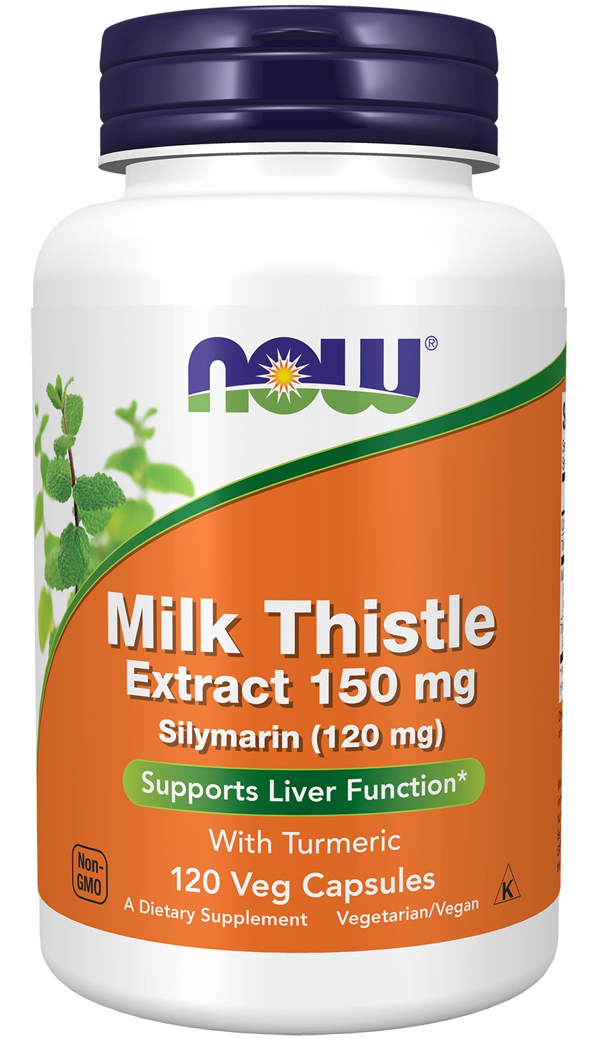 NOW Foods Milk Thistle Extract with Turmeric 150mg 120 Veg Capsules