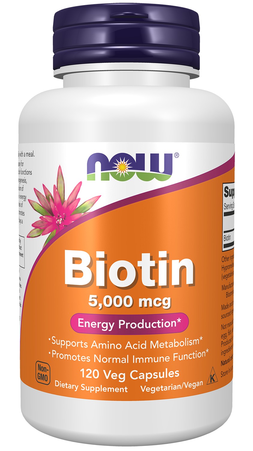 Now Food Biotin 5000mcg 120 Veg Capsules