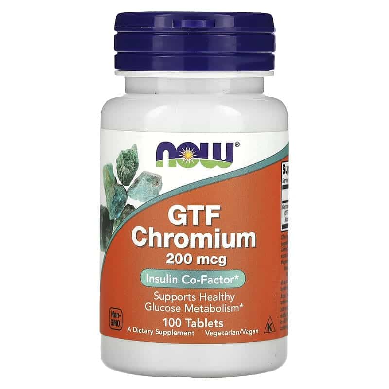 کرومیوم GTF ناو (NOW GTF Chromium 200 mcg)