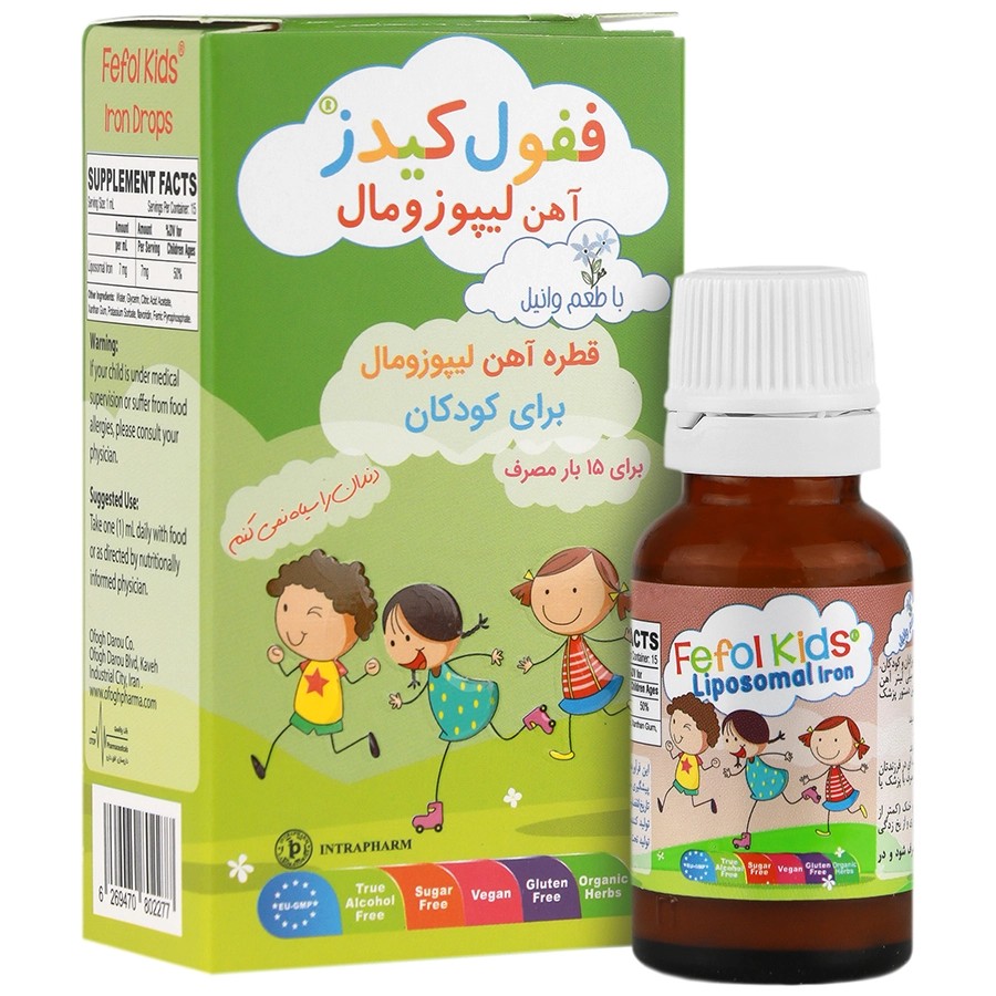 قطره ففول کیدز با طعم وانیل 15میلی لیتر