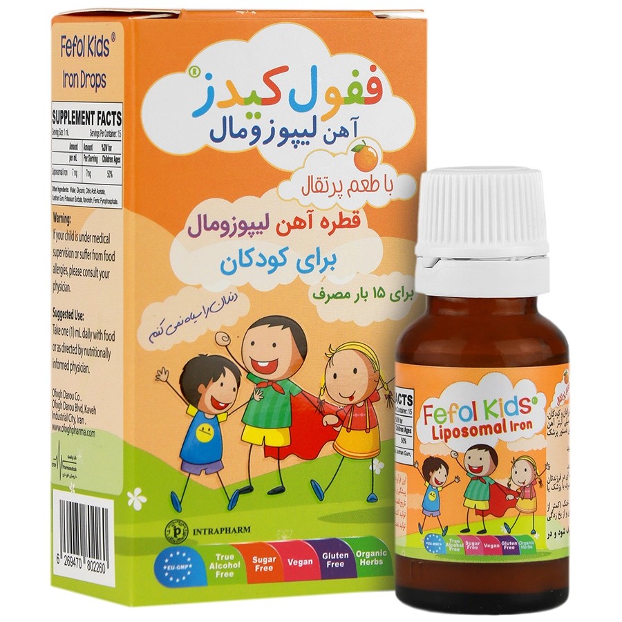 قطره ففول کیدز با طعم پرتقال 15میلی لیتر
