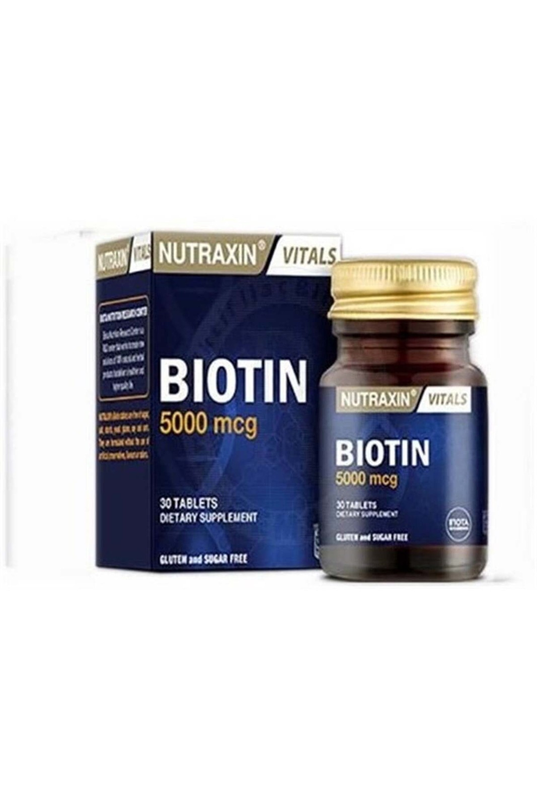 بیوتین 5000 میکروگرم 30 قرص Nutraxin اورجینال