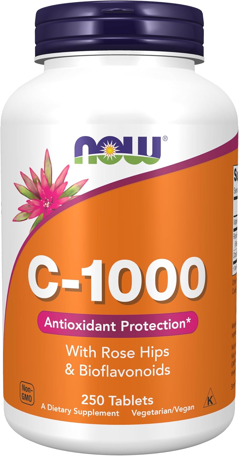 ویتامین C 1000 NOW | NOW Foods ویتامین C-1000 با رز هیپس 250 عددی