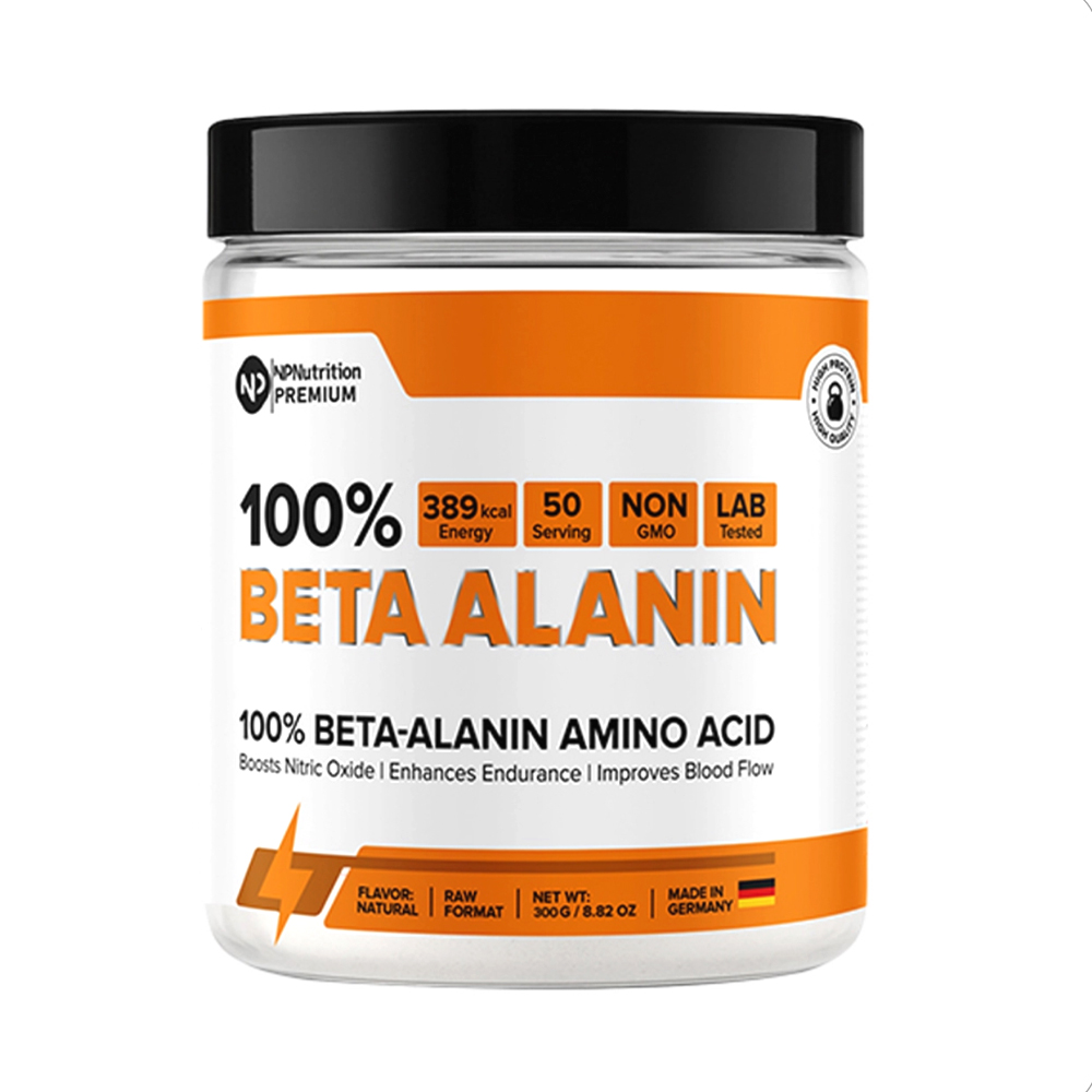 پودر آمینو اسید بتا آلانین 100 درصد ان پی Beta-Alanin AMino Acid 100% NP وزن 250 گرم
