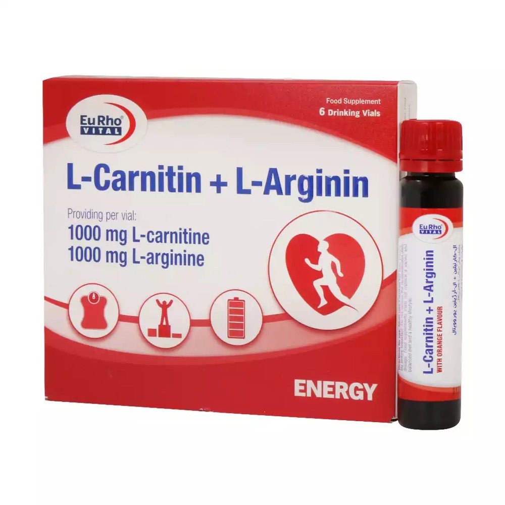 ویال ال کارنیتین + ال آرژنین یوروویتال | EURHOVITAL L-CARNITIN + L-ARGININ