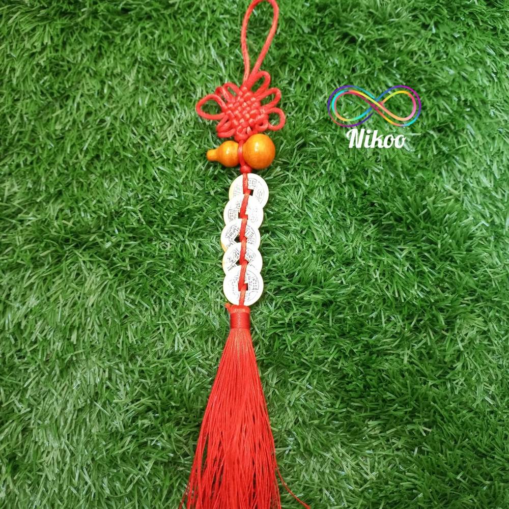 آویز کدو چوبی و 5 سکه