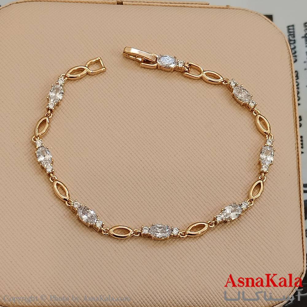 دستبند شوپینگ طلایی کد DSB181628W