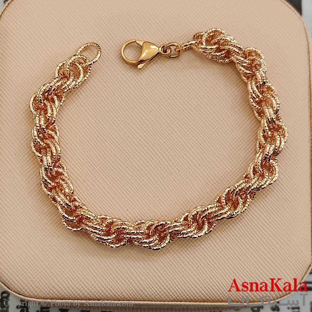 دستبند شوپینگ طلایی کد DSB181639W