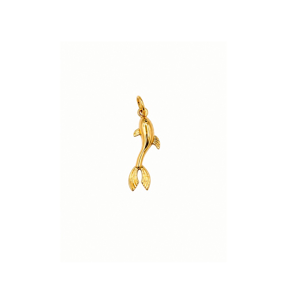 آویز طلا طرح ماهی موج دار H-0500012