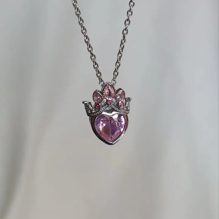 گردنبند قلب و تاج کد 700031038
