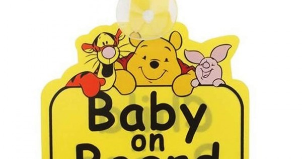 آویز هشدار کودک در ماشین طرح پو Baby on Board