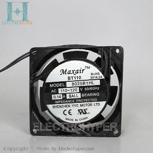 فن 8x8x2.5 دو سیم Maxair 110V AC