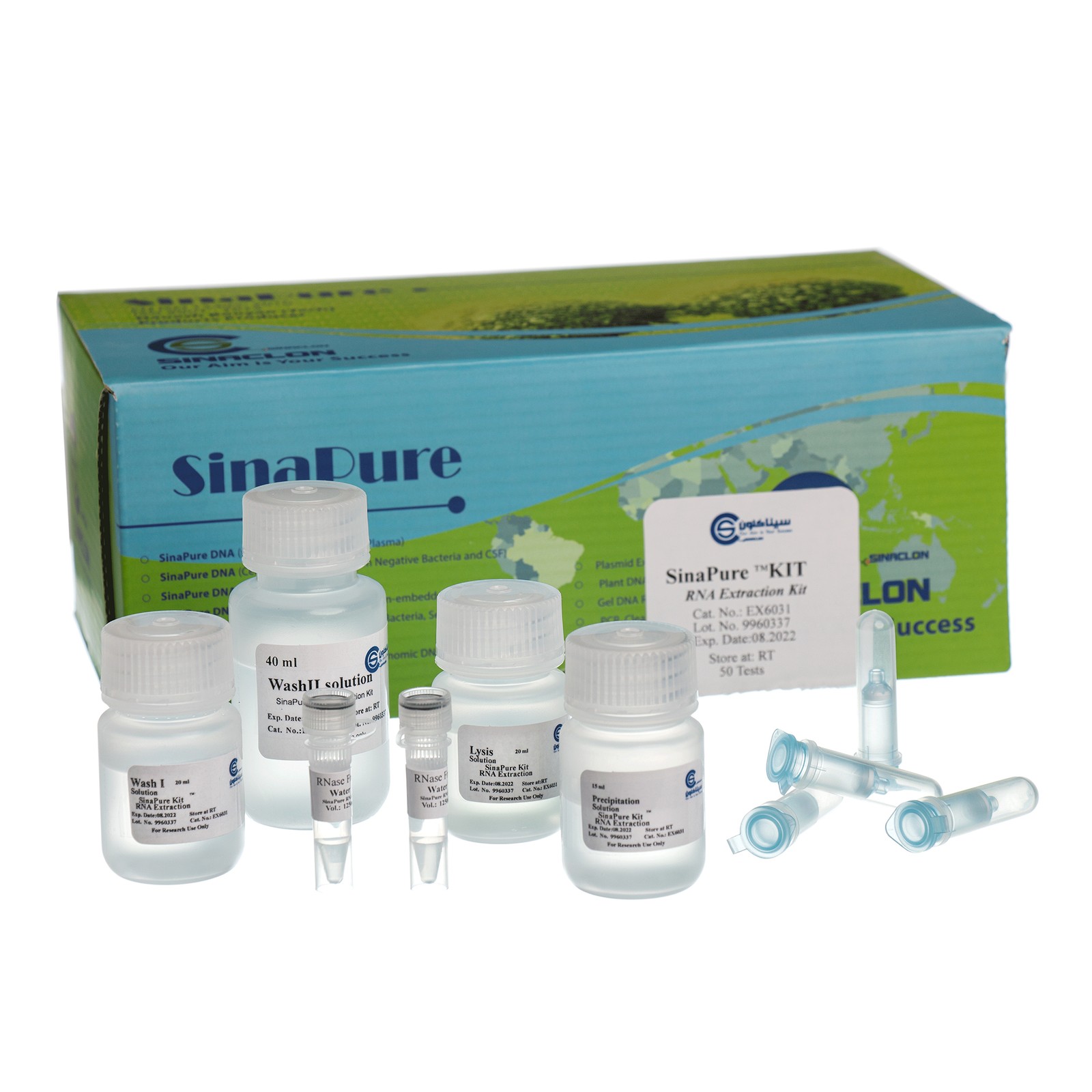 SinaPure-RNA(cell culture. Tissues)-EX6031 کیت استخراج