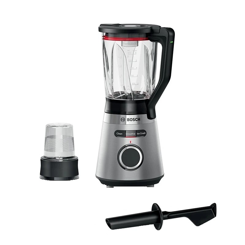 مخلوط کن بوش 1200 وات مدل BOSCH VitaPower MMB6386M پارچ شیشه‌ای ThermoSafe 1.5 لیتر با آسیاب