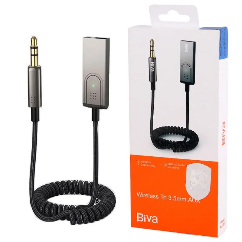 گیرنده صوتی بلوتوثی بیوا Biva AUX-۰۱۱ با قابلیت مکالمه و اتصال سریع Biva AUX-011 AUX Bluetooth Audio Receiver