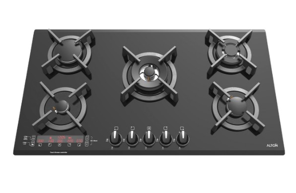 اجاق گاز پنج شعله شیشه تایمردار G530DN آلتون