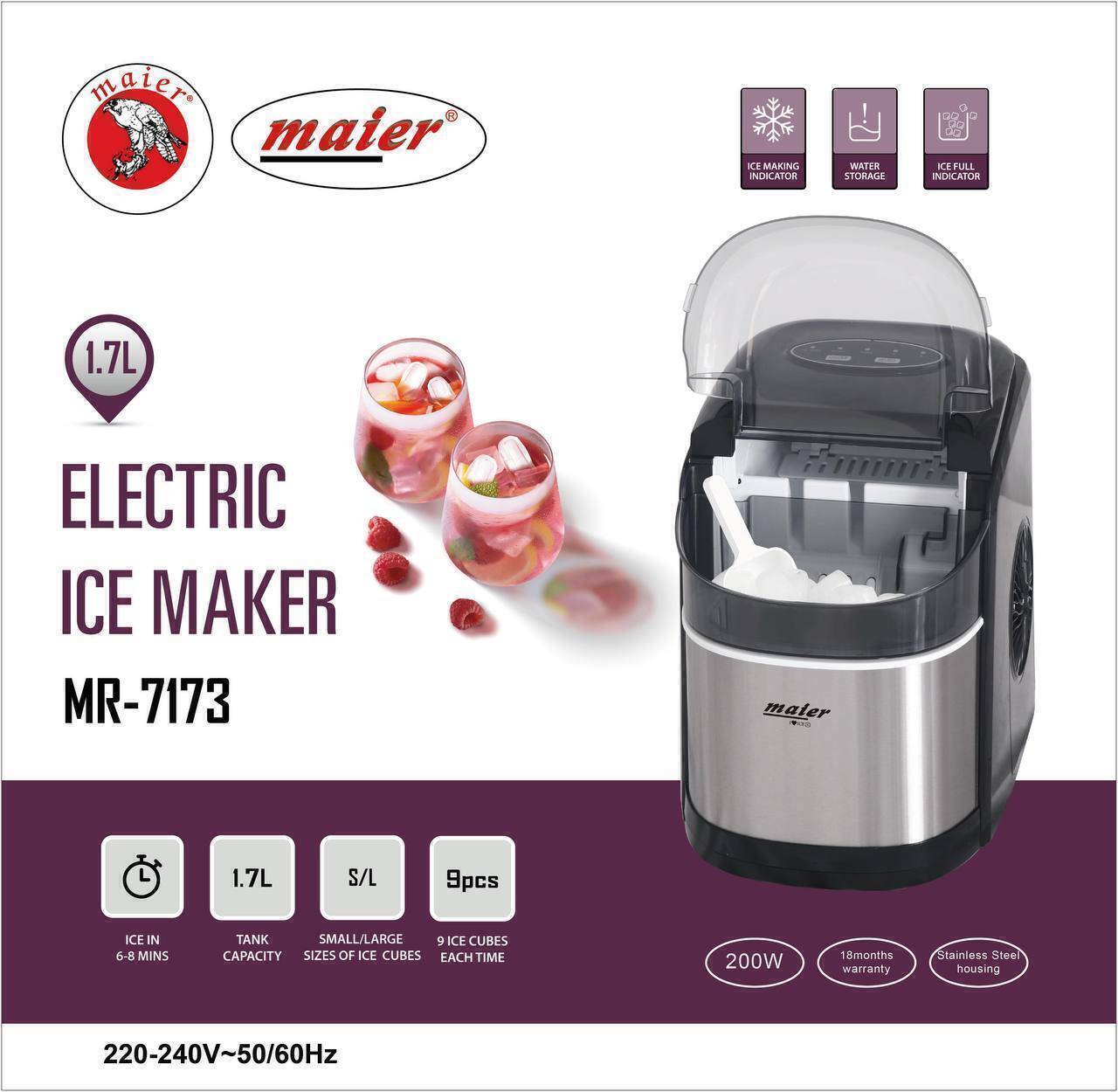 یخ ساز و یخ ریز مایر مدل Maier MR-7173