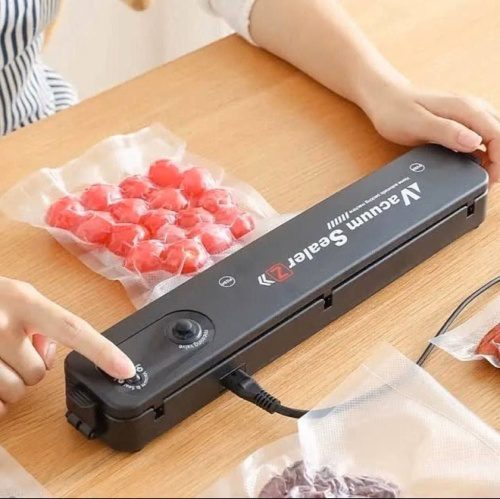 دستگاه وکیوم سیلر و پلمپ کیسه خانگی مدل Vacuum Sealer Z ((دستگاه پلمپ درب کیسه))