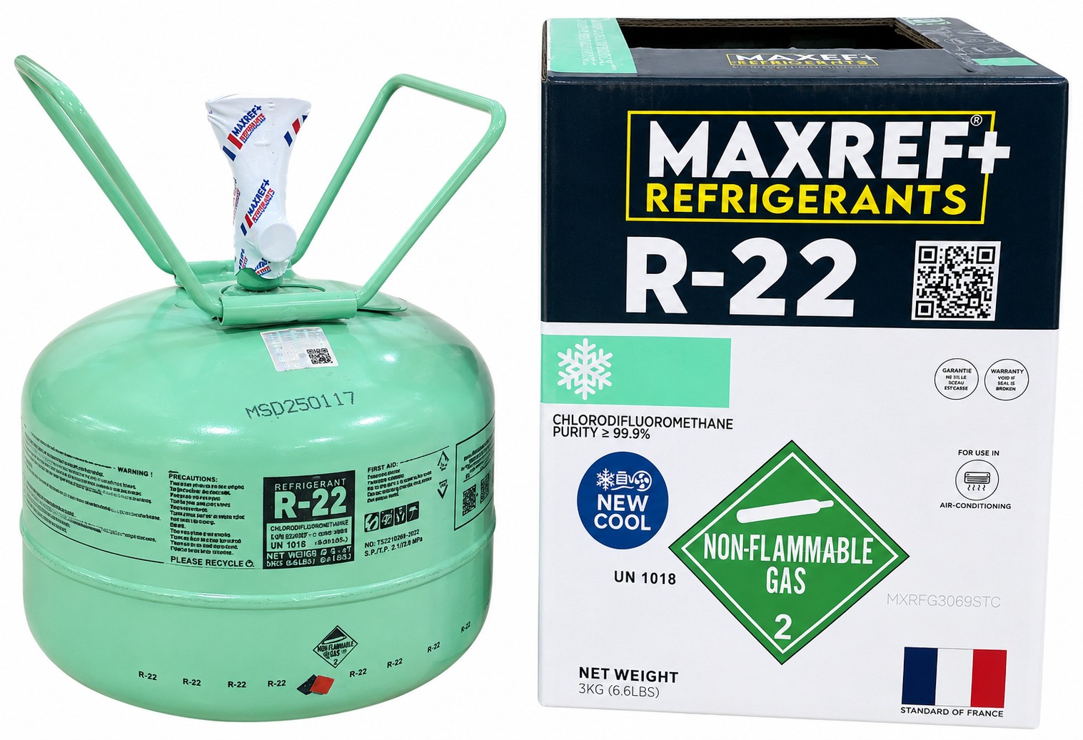 گاز سه کیلویی r22 مکسرف maxref
