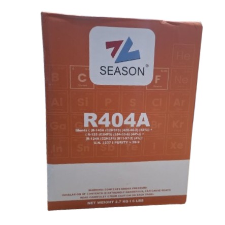 گاز 2.7 کیلویی R404A برند سیزن