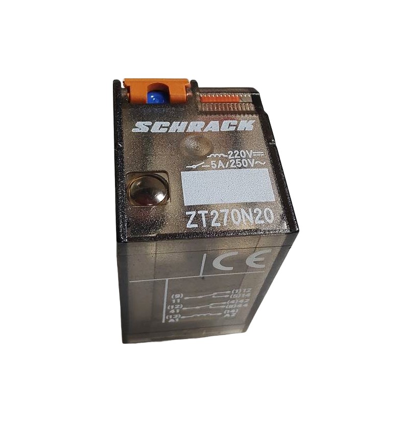 رله سوکت خور ZT270N20 220VDC-5A-2C 8PIN
