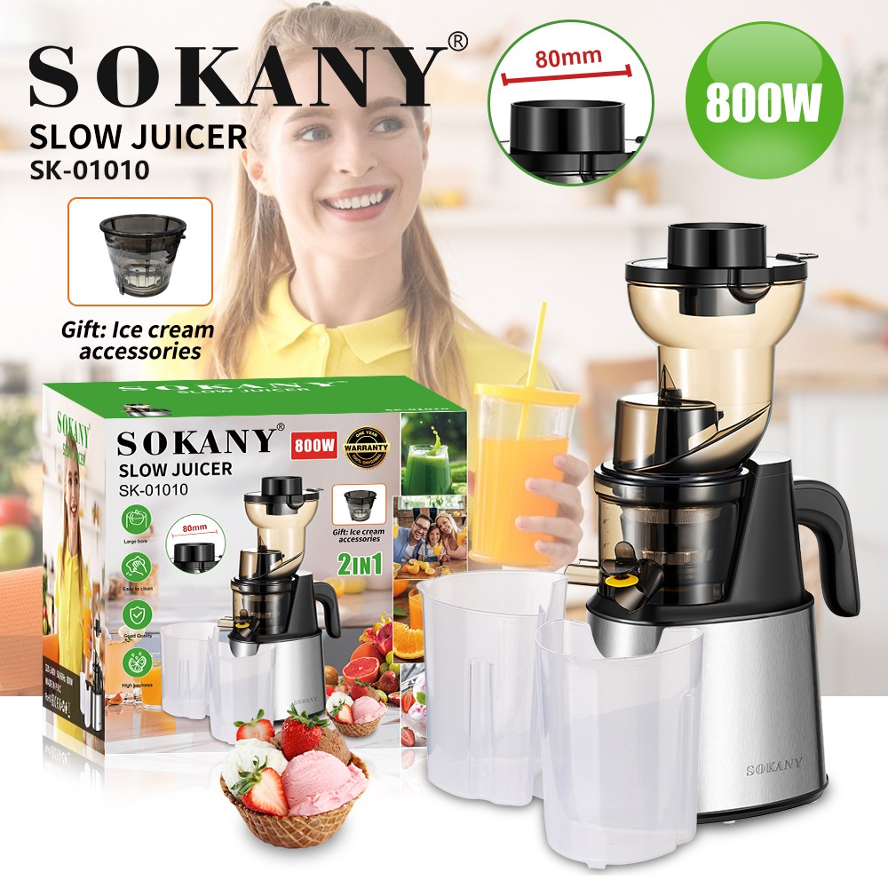 عصاره‌گیر سوکانی مدل SOKANY SK-01010 – حفظ طعم طبیعی و ویتامین‌های میوه