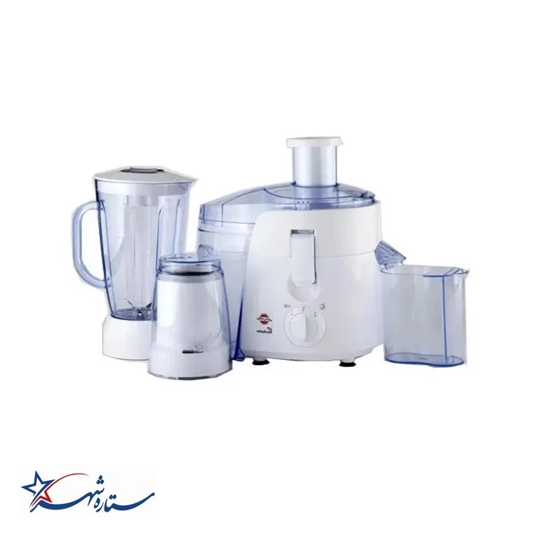 آبمیوه گیر پارس خزر چندکاره مدل ویتا فروت با پارچ شیشه ای سفید