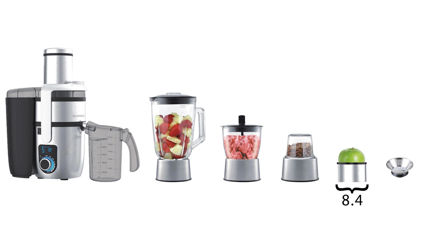 آبمیوه گیری با ست 4 کاره | PJ-45806 D