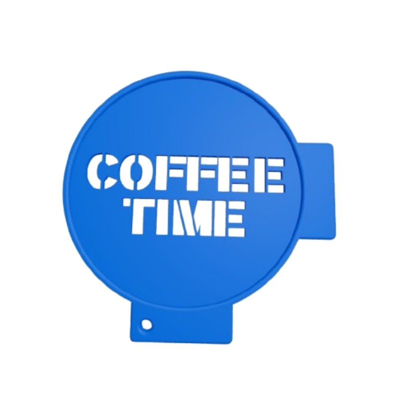 شابلون تزیین قهوه مدل coffee time