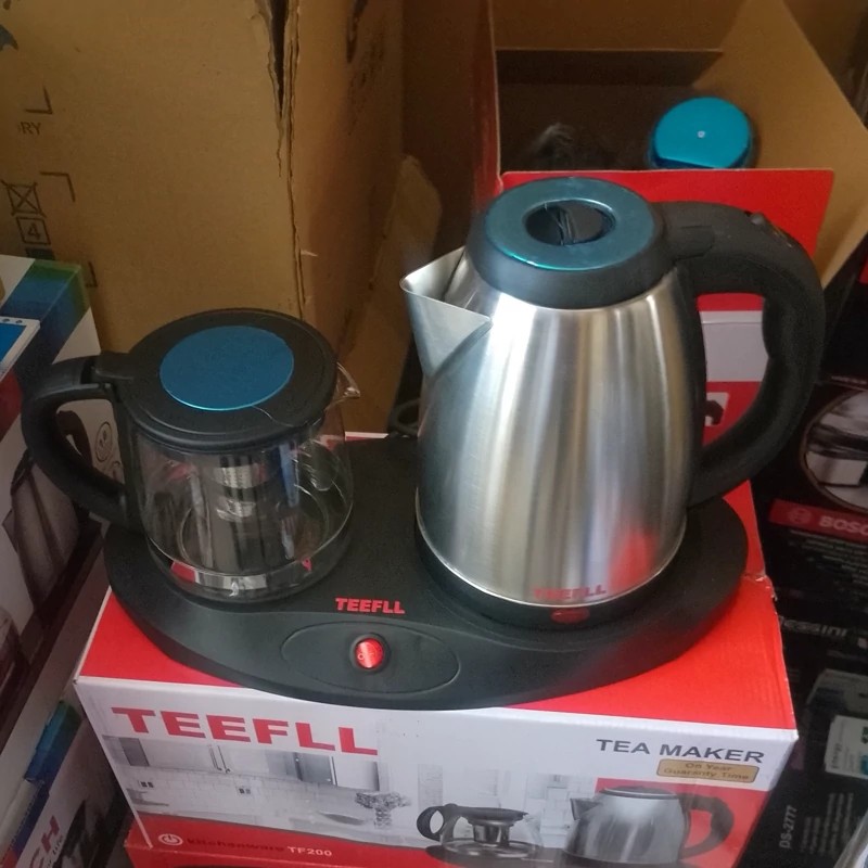 چای ساز کلیدی چایساز برقی چایی کتری قوری شیشه ای ساده تک کلیدی