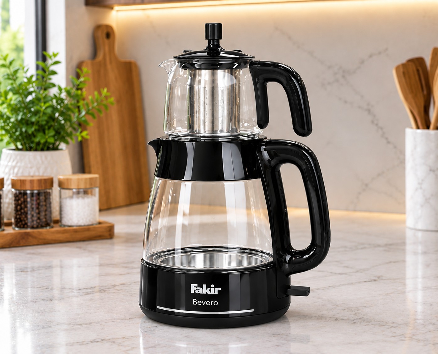 چای ساز روهمی پیرکس فکر Fakir مدل BESTEA رنگ مشکی