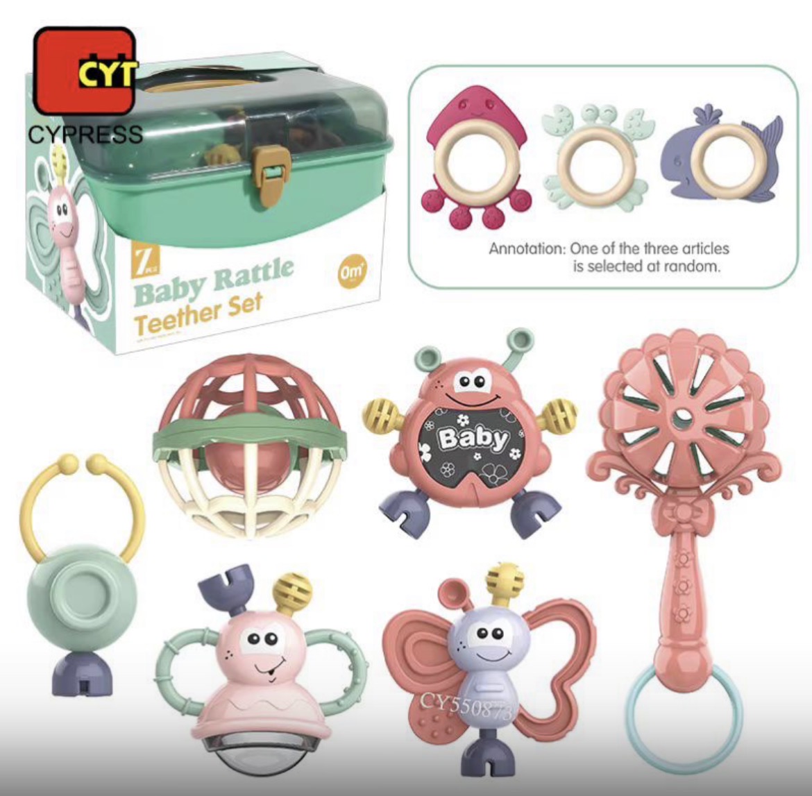 پک جغجغه 7عددی جعبه ای Baby Rattle