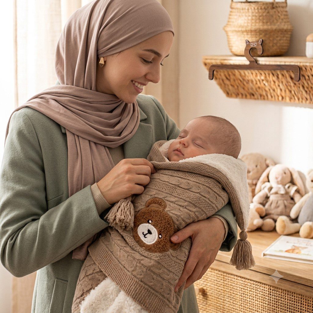 پتو دورپیچ خزدار نوزادی کوکوجم مدل تدی