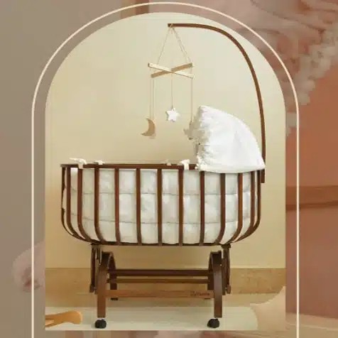 گهواره نوزاد چوبی مدل رویا