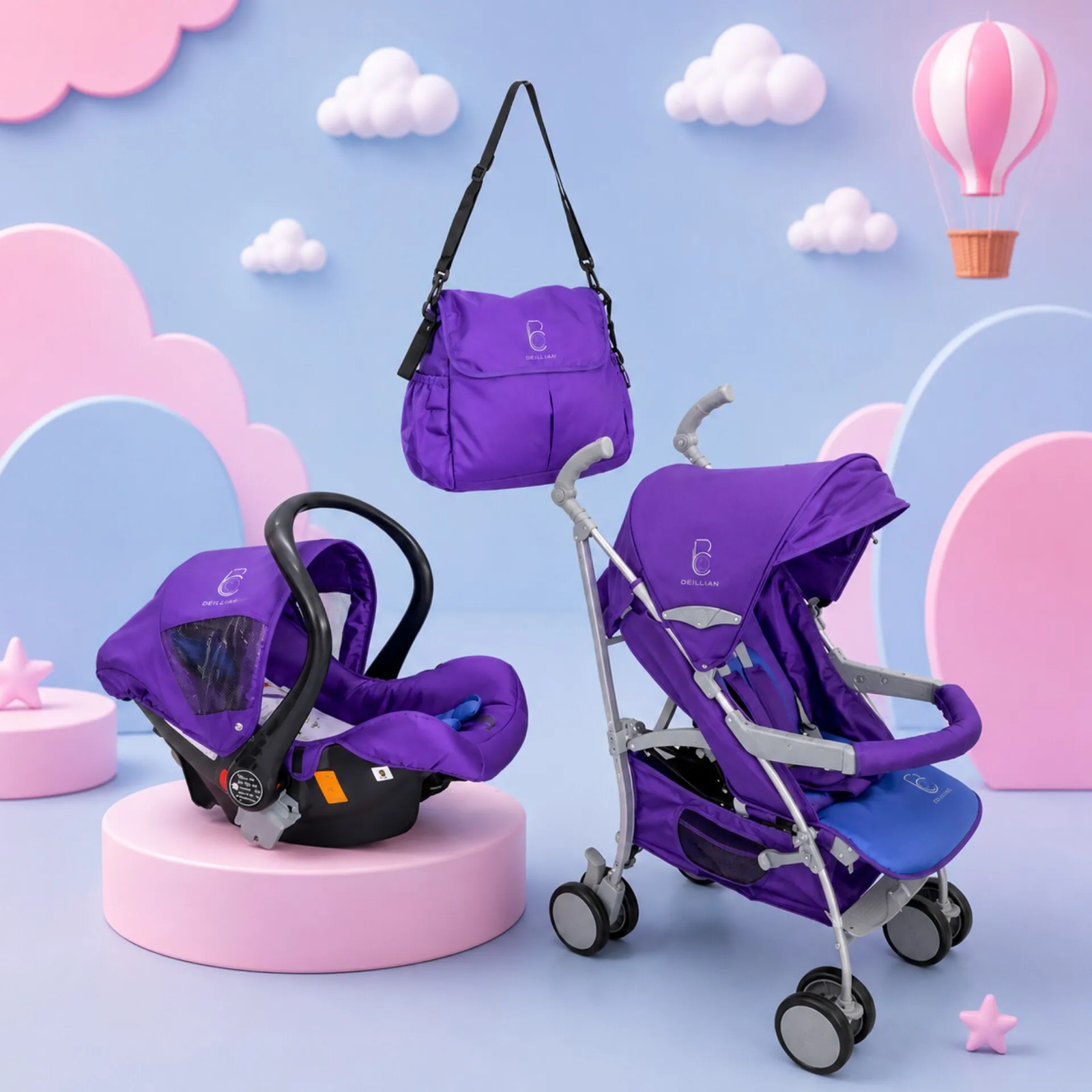 ست کالسکه کودک خارجی بایا برند baby care
