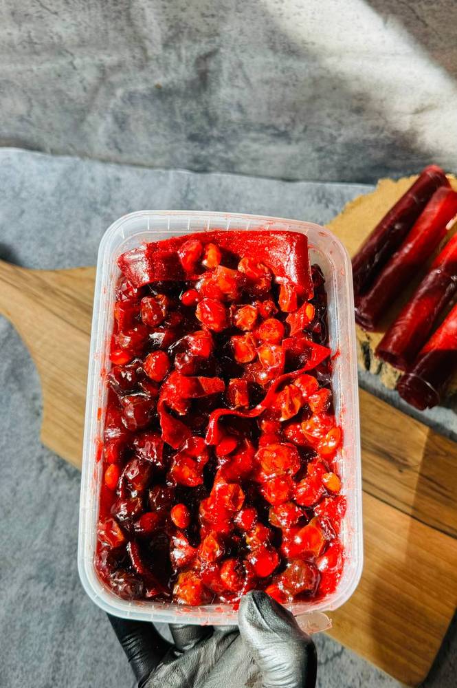 ترشک آلوچه جنگلی با اسپاگتی لواشک