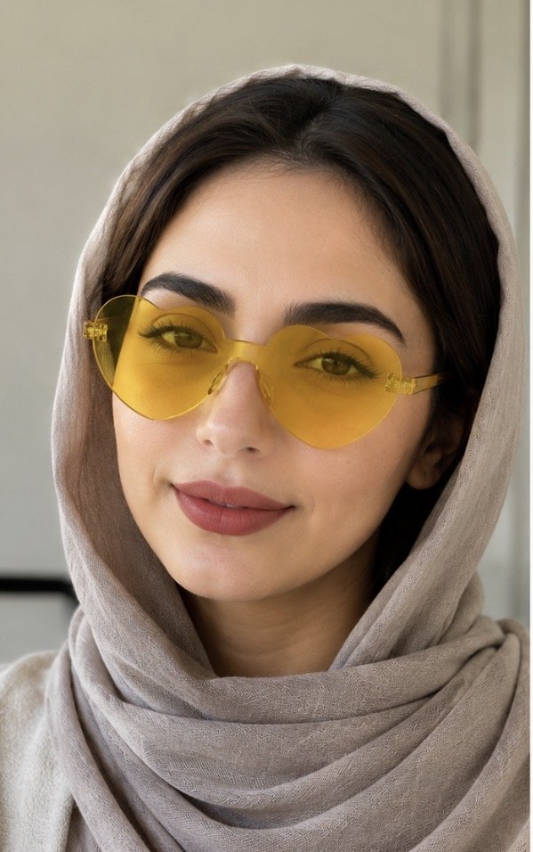 عینک آفتابی قلبی رنگی