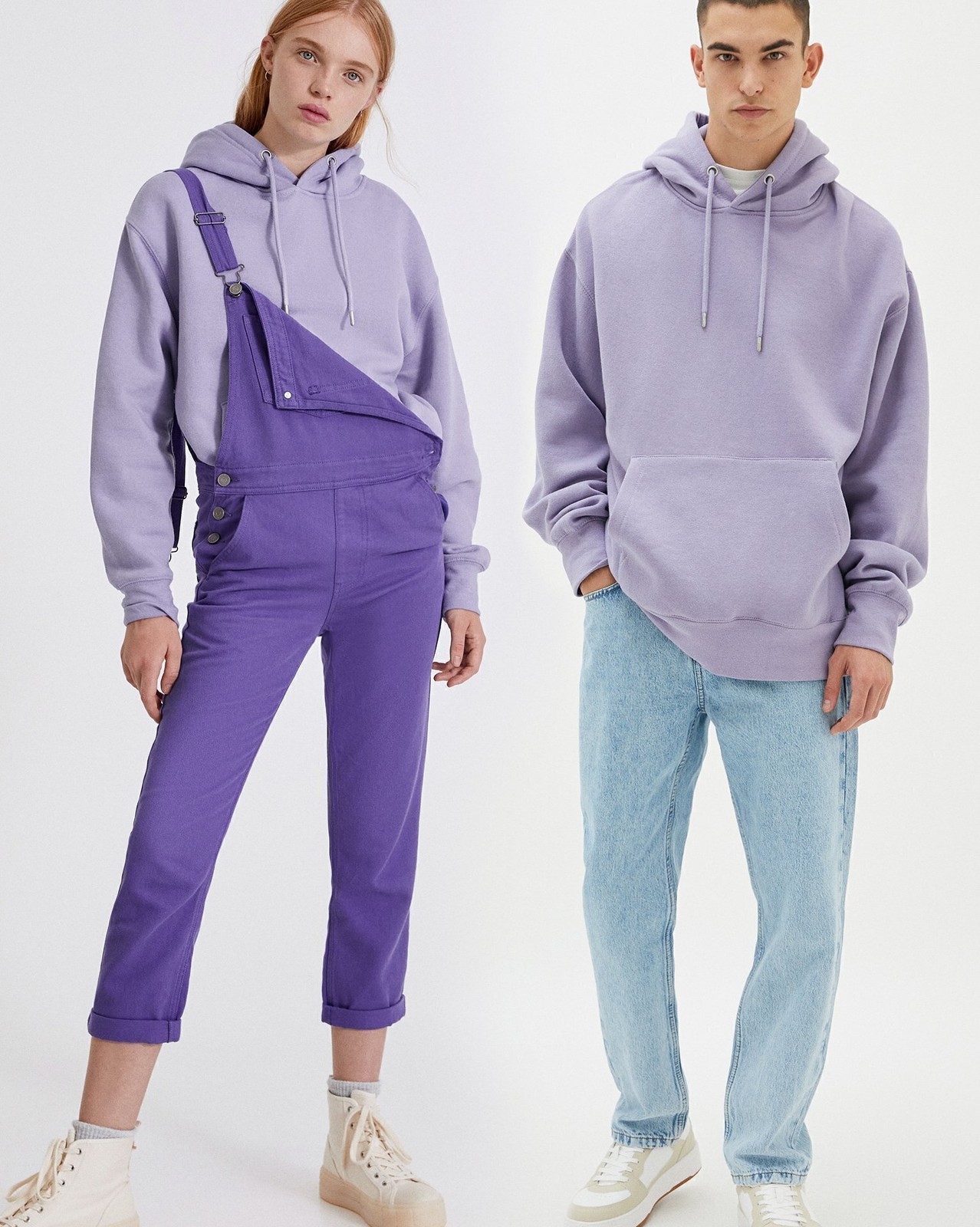هودی اورسایز ساده یونیسکس برند پول اند بیر Pull&Bear